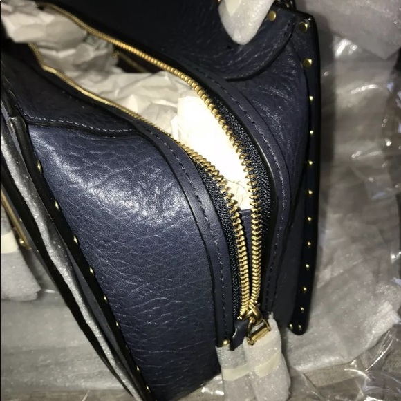 Coach Bags Coach Dreamer Border Rivets Mixed 3567 Leather Navygold